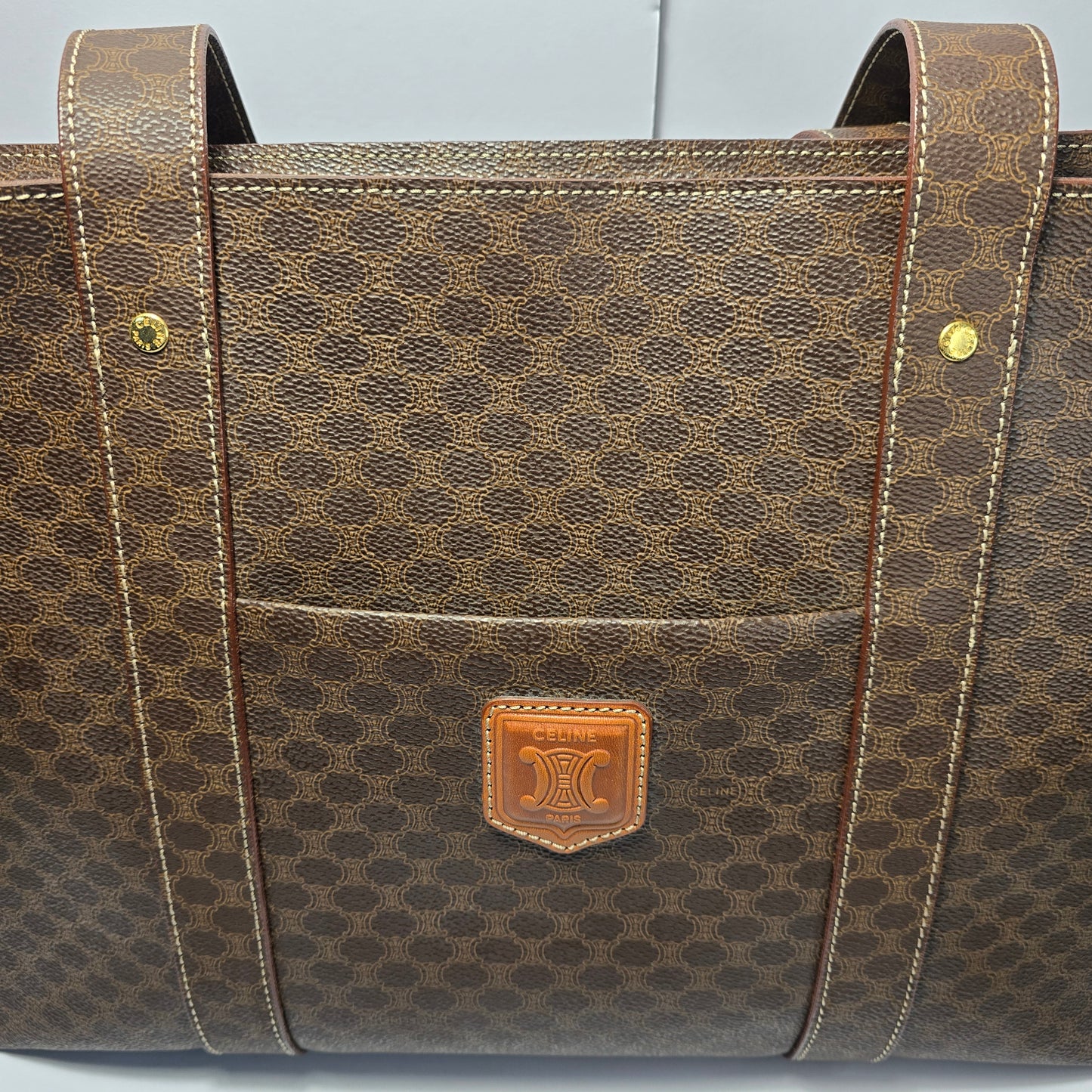 Celine Macadam Tote Bag Brown