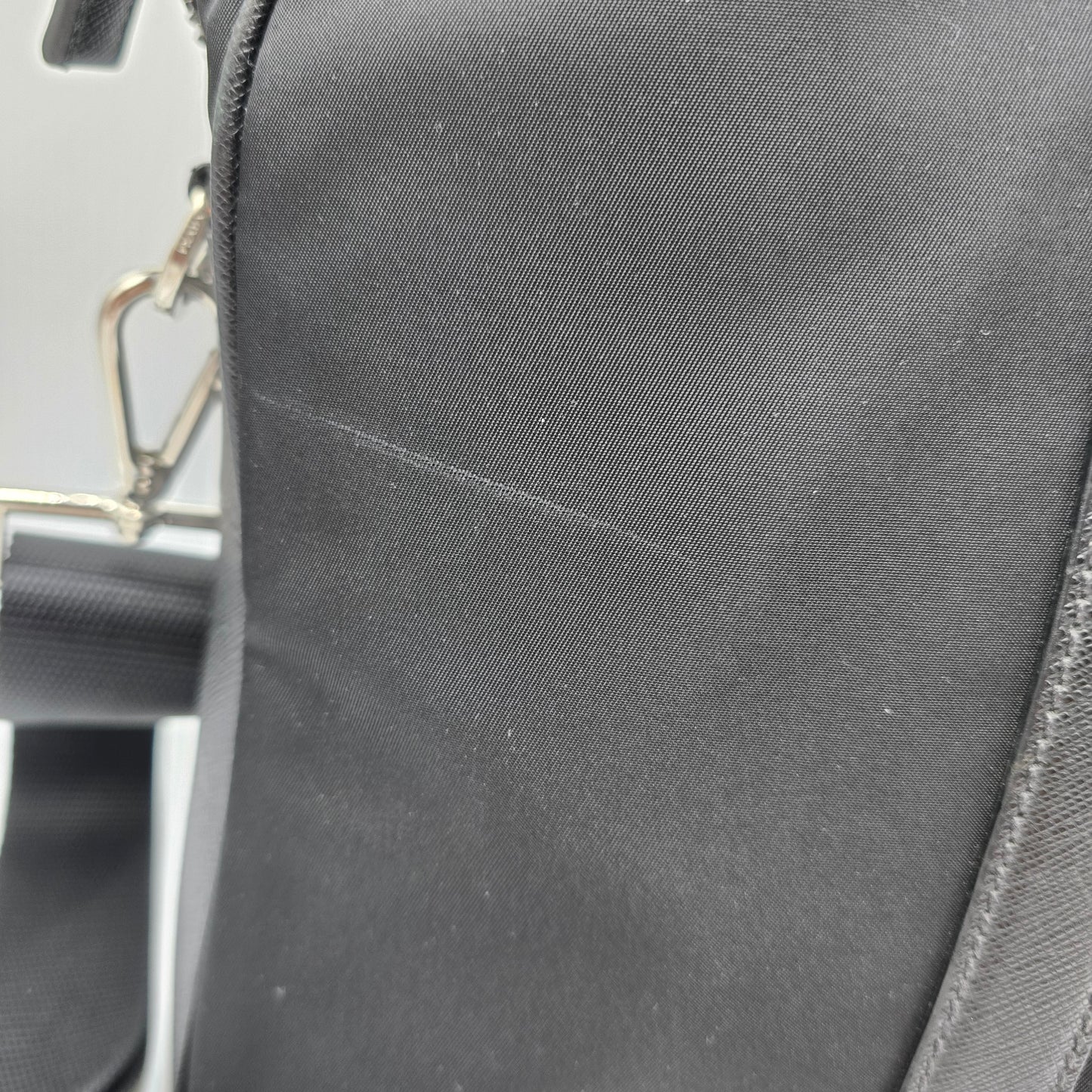 Prada Re-nylon Briefcase, Saffiano handles and trims