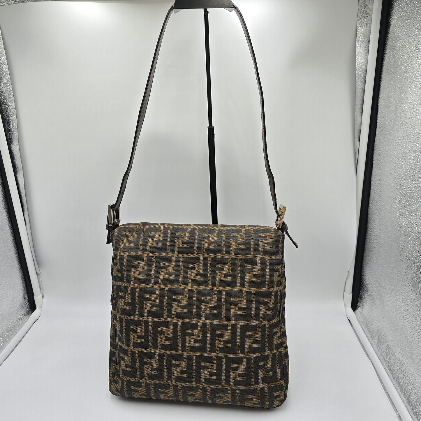 Fendi Zucca Canvas Mama Forever Shoulder Bag