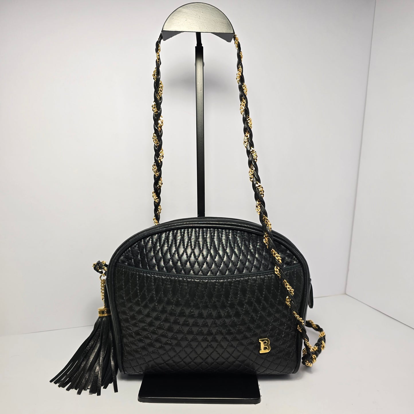 Bally Quilted Lambskin Shoulder Bag