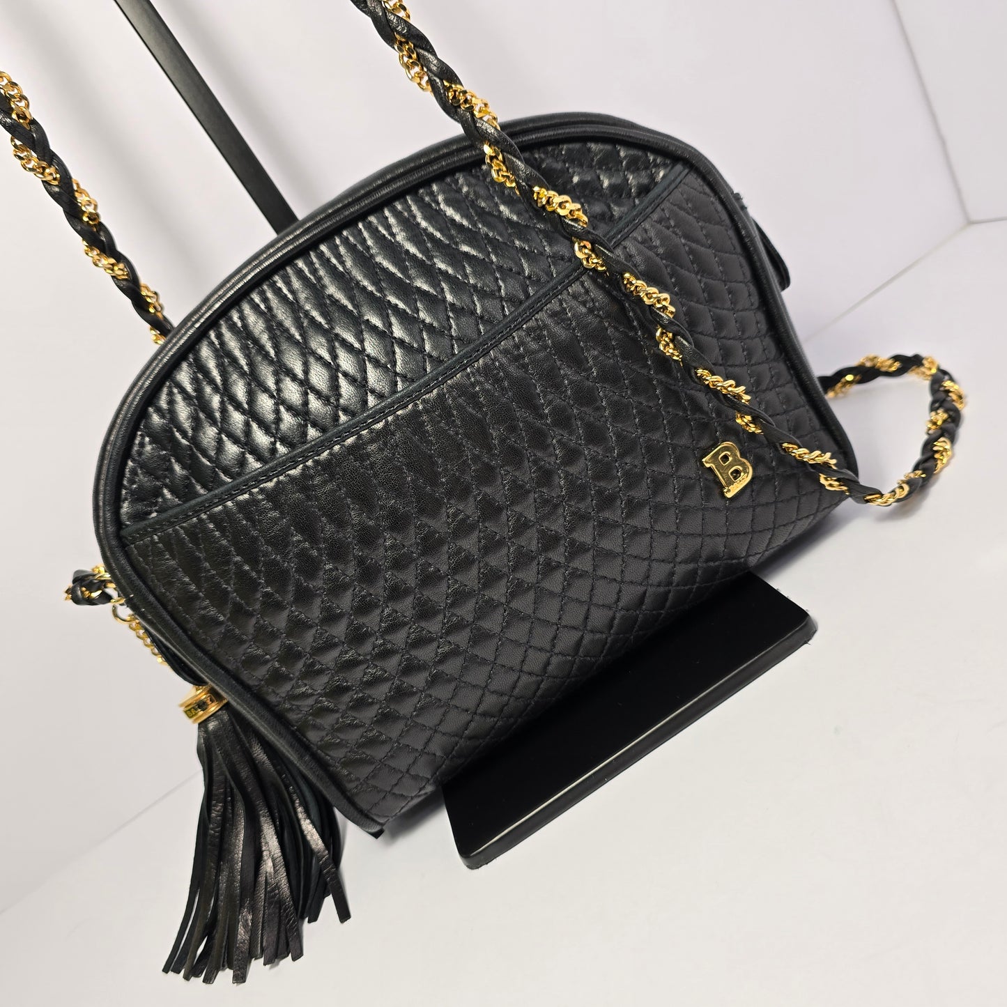 Bally Quilted Lambskin Shoulder Bag