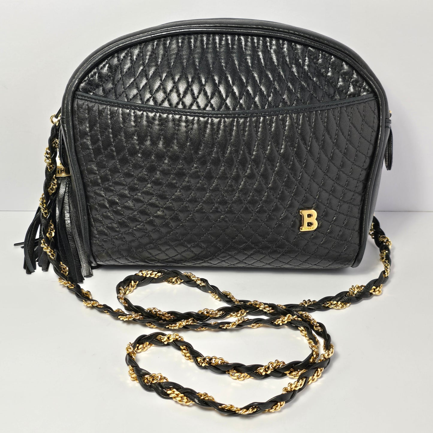 Bally Quilted Lambskin Shoulder Bag