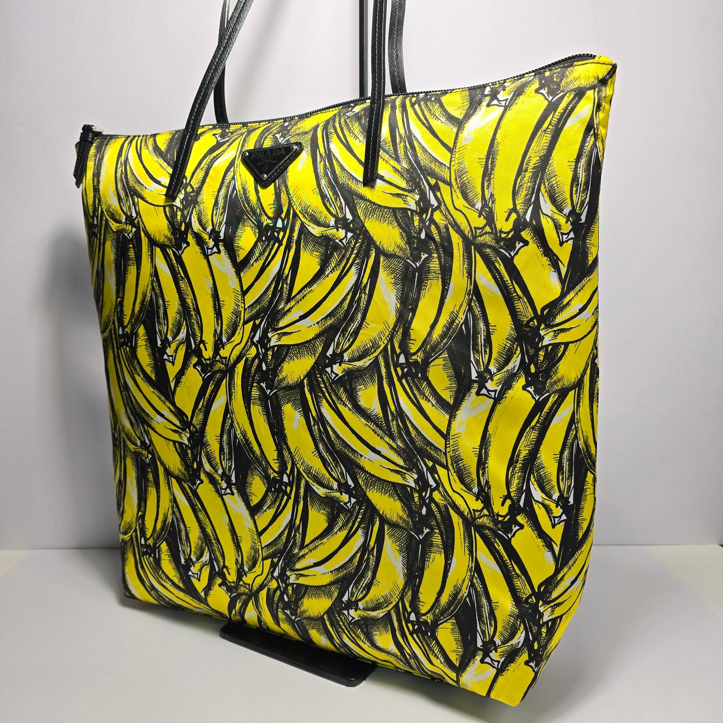 Prada Tote Bag Yellow Banana Print