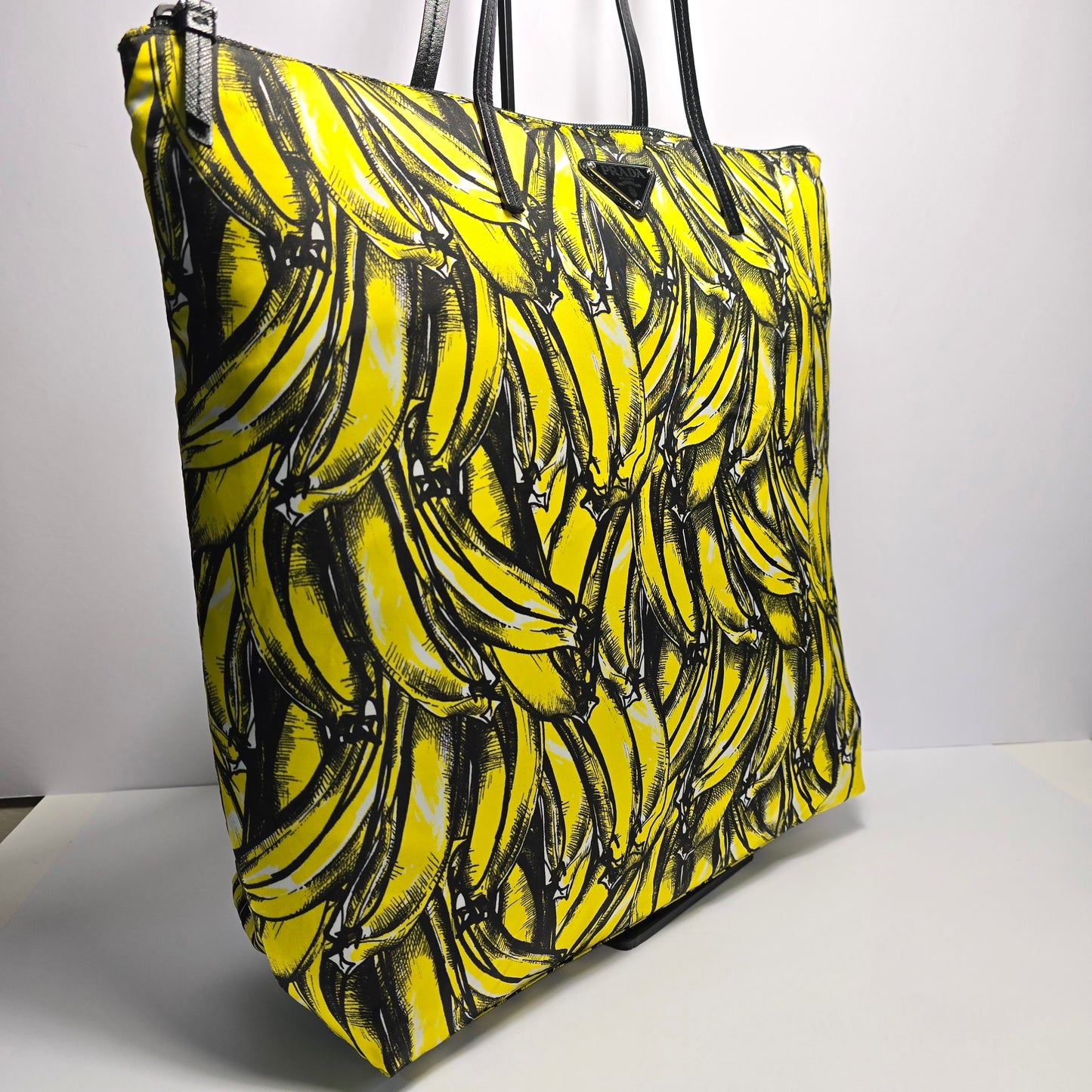 Prada Tote Bag Yellow Banana Print