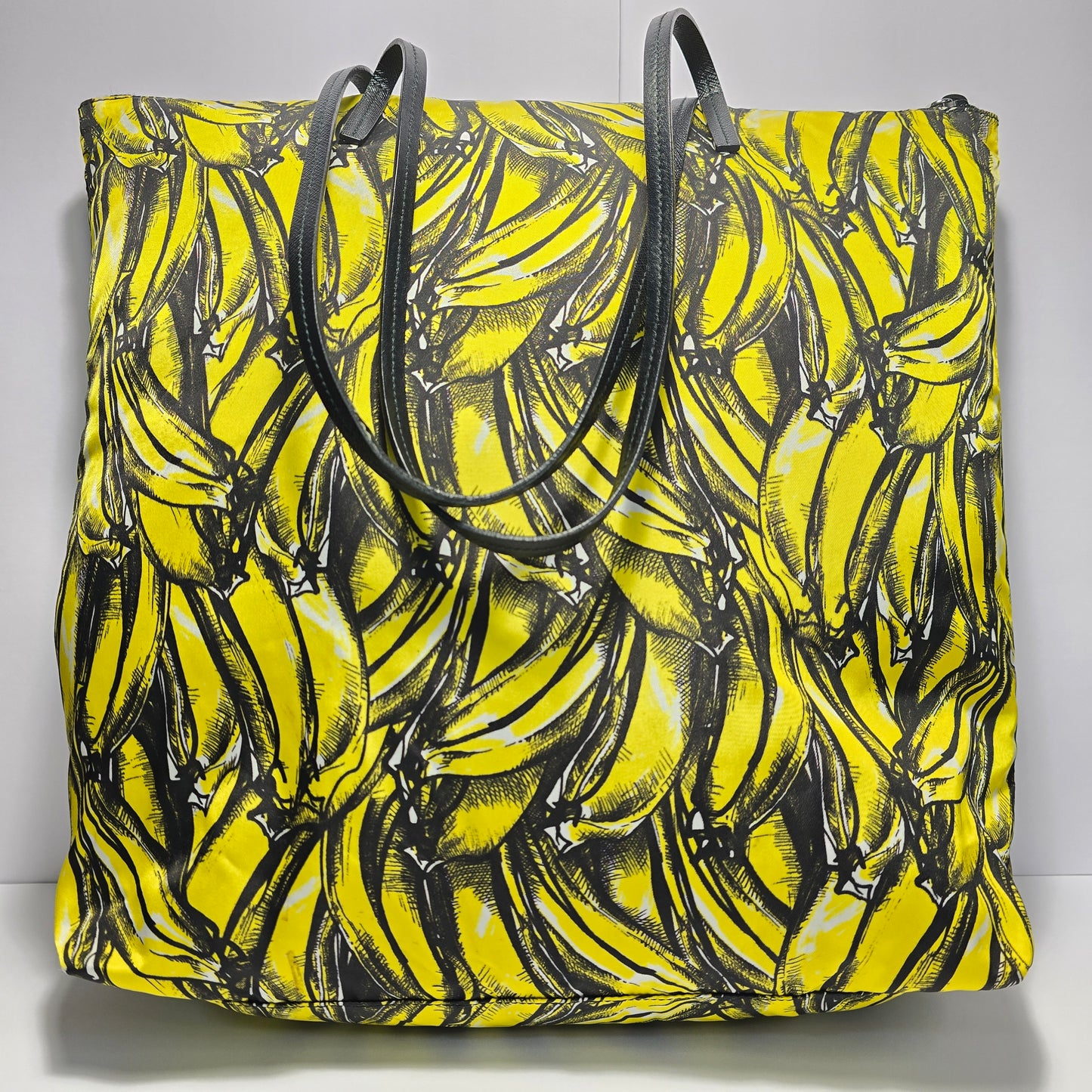Prada Tote Bag Yellow Banana Print