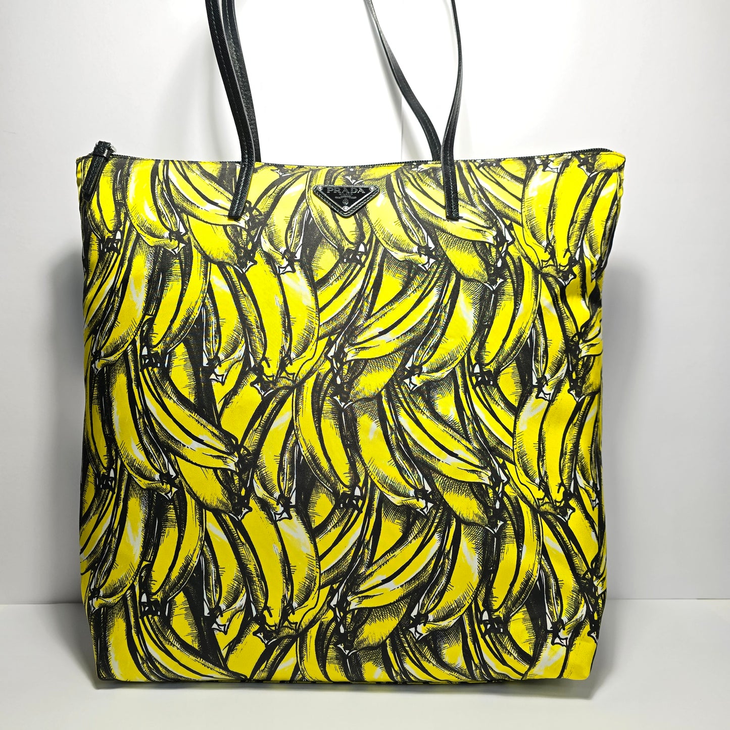 Prada Tote Bag Yellow Banana Print