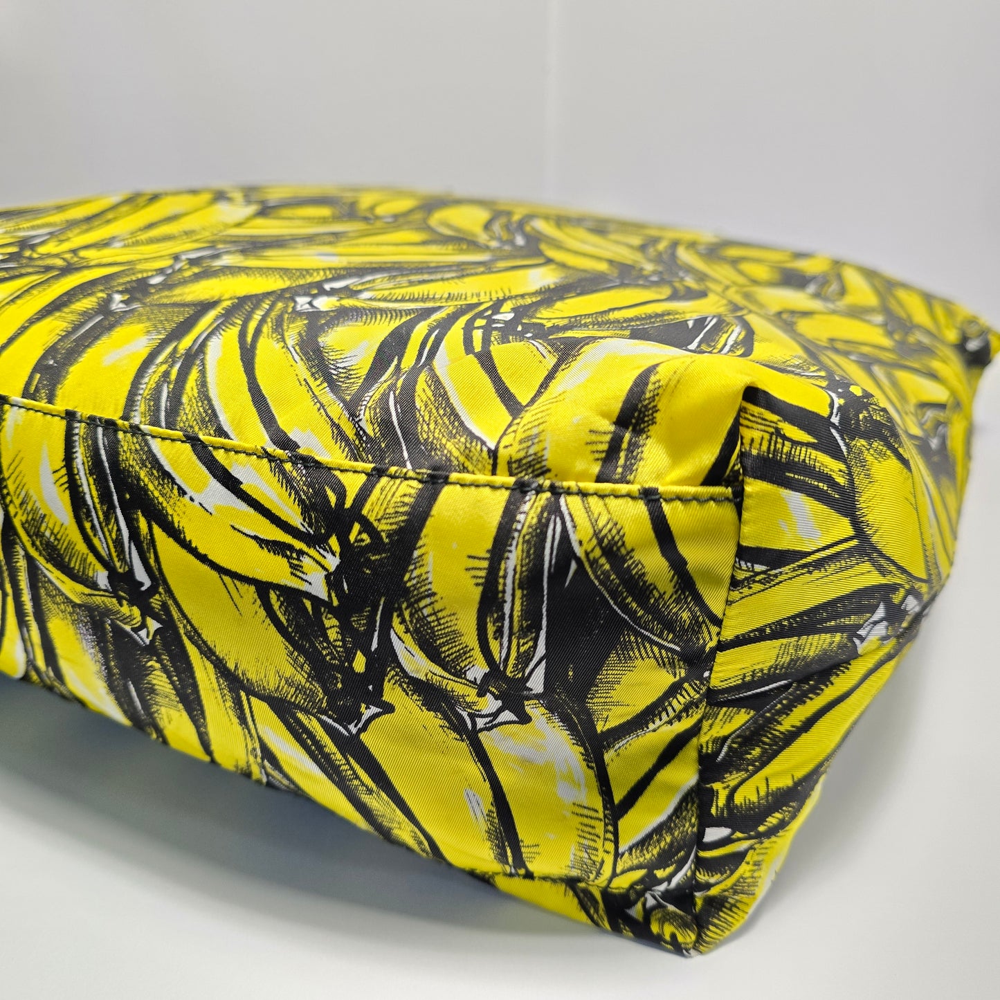 Prada Tote Bag Yellow Banana Print