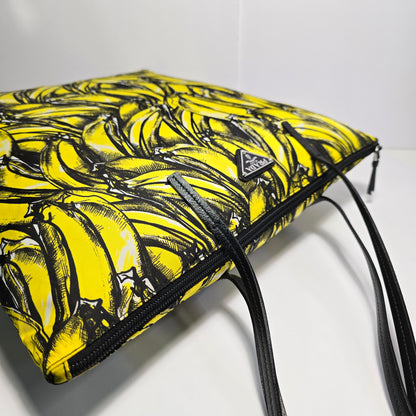 Prada Tote Bag Yellow Banana Print