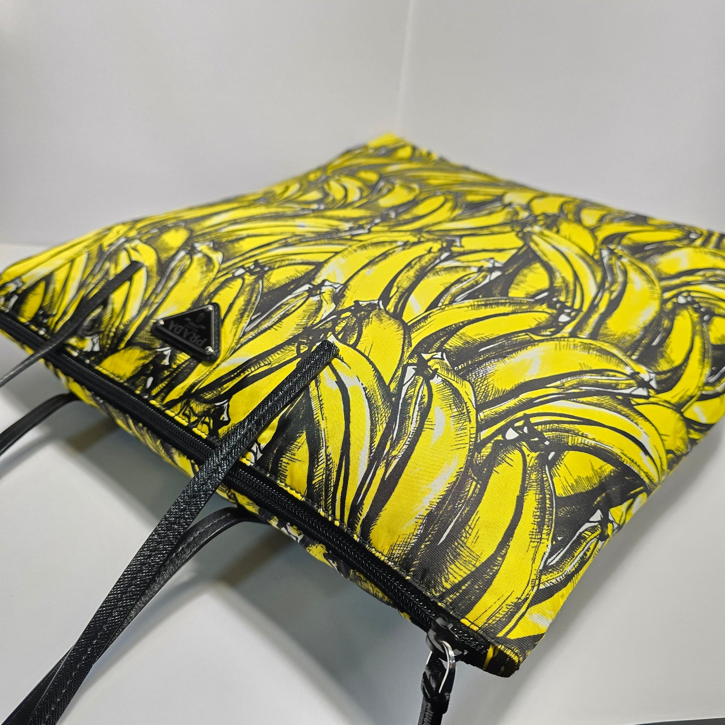 Prada Tote Bag Yellow Banana Print