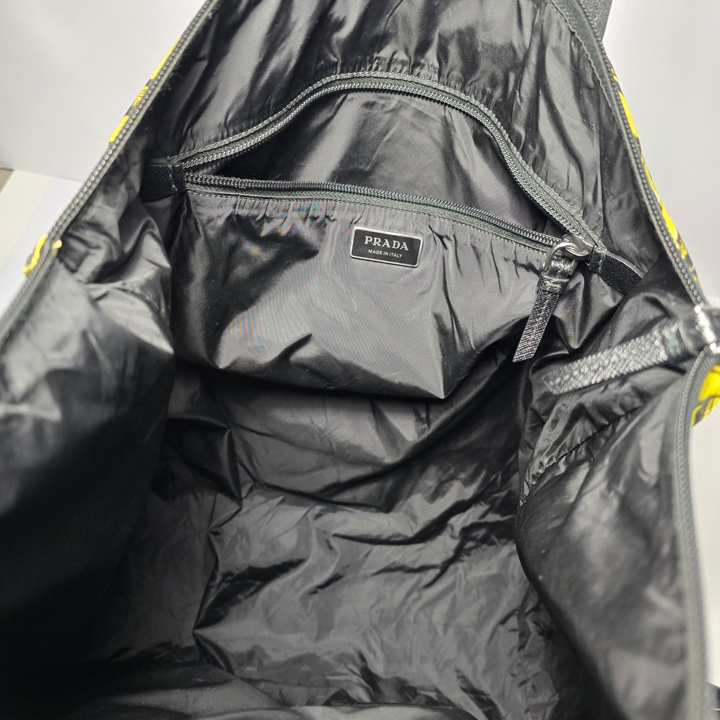 Prada Tote Bag Yellow Banana Print