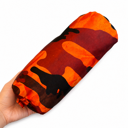Prada Orange Camouflage Nylon Cosmetic Pouch
