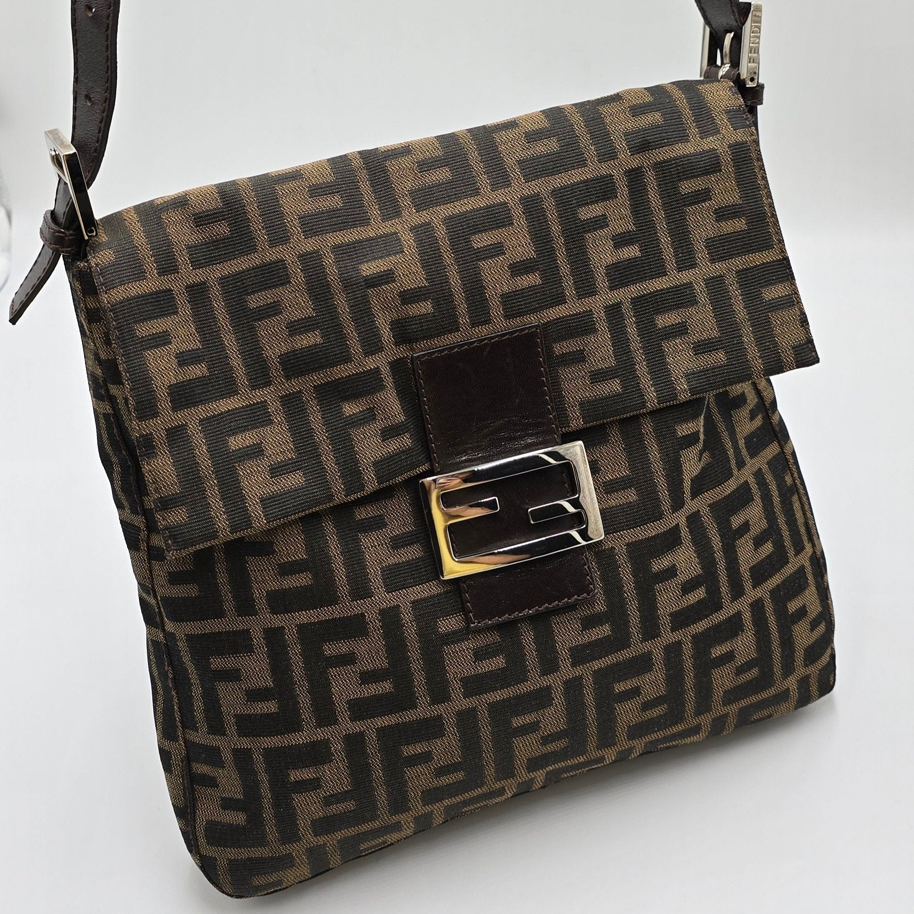 Fendi Zucca Canvas Mama Forever Shoulder Bag DeLuxurious Exchange Resale of Preloved Luxury Fashion Items