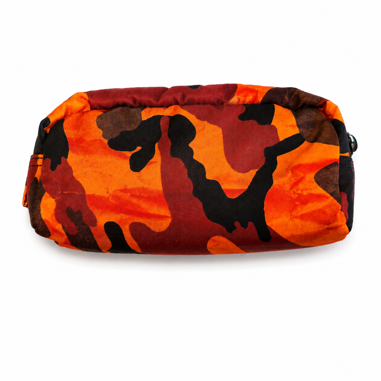 Prada Orange Camouflage Nylon Cosmetic Pouch